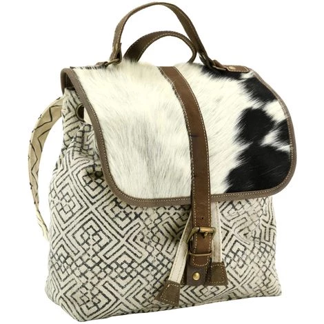 AUBRY GASPARD Sac à Dos En Coton Et Peau De Vache Globe Trotteur Multicolore - Multicolore 3 AUBRY GASPARD Sac à Dos En Coton Et Peau De Vache Globe Trotteur Multicolore - Multicolore
