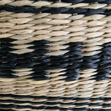 AUBRY GASPARD Paniers De Rangement En Jonc Naturel Et Teinté (Lot De 2) Noir - Noir 4 AUBRY GASPARD Paniers De Rangement En Jonc Naturel Et Teinté (Lot De 2) Noir - Noir – Image 2