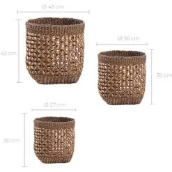 RENDEZ VOUS DéCO Paniers Lombok (lot De 3) - Beige -Petit rangement Soldes Magasin 19848476 3