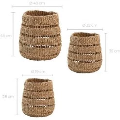 RENDEZ VOUS DéCO Paniers Komodo (lot De 3) - Beige 7 RENDEZ VOUS DéCO Paniers Komodo (lot De 3) - Beige -Petit rangement Soldes Magasin 19848477 3