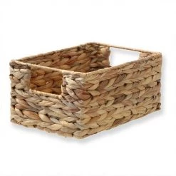 CASAME Panier En Jacinthe D'eau Armature Métal - Hauteur 13 Cm - Casâme - Beige