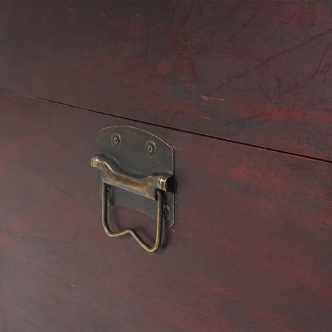 HHG Coffre Bois De Décoration Malle Au Trésor Valence Aspect Antiquité, 49x77x47cm ~ Carré 5 HHG Coffre Bois De Décoration Malle Au Trésor Valence Aspect Antiquité, 49x77x47cm ~ Carré – Image 3