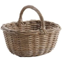 AUBRY GASPARD Panier En Poelet Gris Gris - Gris