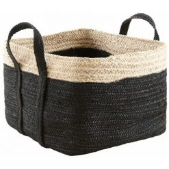 AUBRY GASPARD Corbeilles De Rangement Carrées En Jute (Lot De 3) Multicolore - Noir -Petit rangement Soldes Magasin 2262815 3