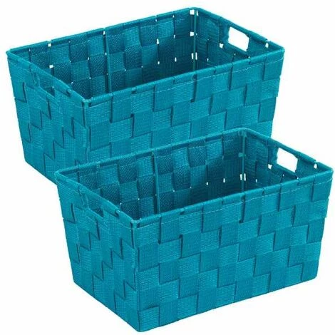 WENKO® WENKO Panier salle de bain avec Poignée Adria S, Petite Boite De Rangement Salle De Bain, Lot De 2, Polypropylène, 30x20x15 Cm, turquoise 3 WENKO® WENKO Panier salle de bain avec Poignée Adria S, Petite Boite De Rangement Salle De Bain, Lot De 2, Polypropylène, 30x20x15 Cm, turquoise