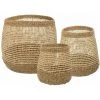 ATMOSPHERA Panier Rond Ajouré X 3 - Marron -Petit rangement Soldes Magasin 22965859 1
