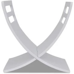 Topdeal Porte-revue En Bois Blanc -Petit rangement Soldes Magasin 23019832 3