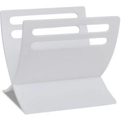 Topdeal Porte-revue En Bois Blanc -Petit rangement Soldes Magasin 23019832 4