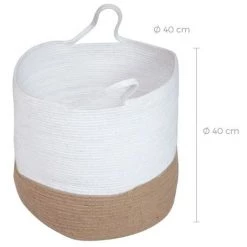 RENDEZ VOUS DéCO Panier Boubou En Jute - Blanc 9 RENDEZ VOUS DéCO Panier Boubou En Jute - Blanc -Petit rangement Soldes Magasin 23357686 3