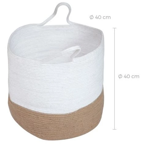 RENDEZ VOUS DéCO Panier Boubou En Jute - Blanc 5 RENDEZ VOUS DéCO Panier Boubou En Jute - Blanc – Image 3