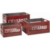 ATMOSPHERA, CRÉATEUR D'INTÉRIEUR Lot De 3 Caisses Cagettes City Red - Rouge