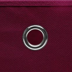 VidaXL Boîtes De Rangement 4 Pcs Rouge Foncé 32x32x32 Cm Tissu - Rouge -Petit rangement Soldes Magasin 23538212 4