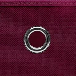 VidaXL Boîtes De Rangement 4 Pcs Rouge Foncé 32x32x32 Cm Tissu - Rouge -Petit rangement Soldes Magasin 23538216 5