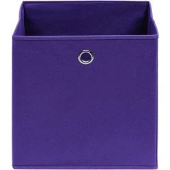 VidaXL Boîtes De Rangement 4 Pcs Violet 32x32x32 Cm Tissu - Pourpre -Petit rangement Soldes Magasin 23538287 3