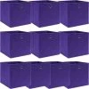 VidaXL Boîtes De Rangement 10 Pcs Violet 32x32x32 Cm Tissu - Pourpre -Petit rangement Soldes Magasin 23538305 1