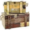 AUBRY GASPARD Coffres En Bois Recyclé (Lot De 2) Multicolore - Multicolore 2 AUBRY GASPARD Coffres En Bois Recyclé (Lot De 2) Multicolore - Multicolore -Petit rangement Soldes Magasin 23948171 1