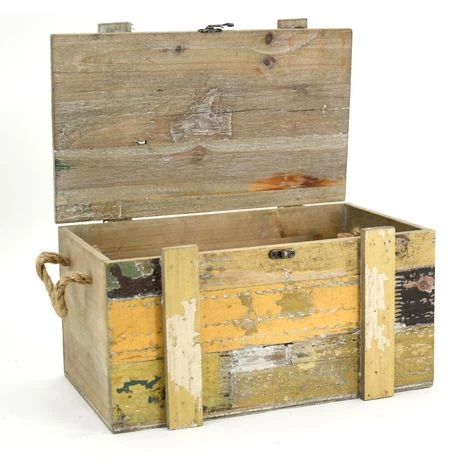 AUBRY GASPARD Coffres En Bois Recyclé (Lot De 2) Multicolore - Multicolore 4 AUBRY GASPARD Coffres En Bois Recyclé (Lot De 2) Multicolore - Multicolore – Image 2