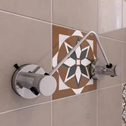 AURLANE Porte Magazine A Ventouse Pour Salle De Bains-support Magazine-sans Clou Ni Vis Syteme Vide D'air - Chrome -Petit rangement Soldes Magasin 24397291 2