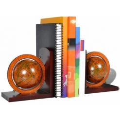 YOUTHUP Serre-livre Globe 2 Pcs 9 YOUTHUP Serre-livre Globe 2 Pcs -Petit rangement Soldes Magasin 24522270 3
