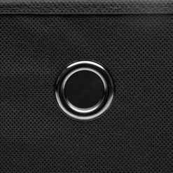 YOUTHUP Bo?tes De Rangement Avec Couvercle 4 Pcs Noir 32x32x32 Cm Tissu - Noir -Petit rangement Soldes Magasin 24551058 5