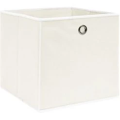 YOUTHUP Bo?tes De Rangement 4 Pcs Blanc 32x32x32 Cm Tissu - Blanc 8 YOUTHUP Bo?tes De Rangement 4 Pcs Blanc 32x32x32 Cm Tissu - Blanc -Petit rangement Soldes Magasin 24551085 2