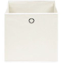 YOUTHUP Bo?tes De Rangement 4 Pcs Blanc 32x32x32 Cm Tissu - Blanc 9 YOUTHUP Bo?tes De Rangement 4 Pcs Blanc 32x32x32 Cm Tissu - Blanc -Petit rangement Soldes Magasin 24551085 3