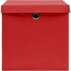 YOUTHUP Bo?tes De Rangement Et Couvercles 4 Pcs Rouge 32x32x32 Cm Tissu - Rouge -Petit rangement Soldes Magasin 24551100 4