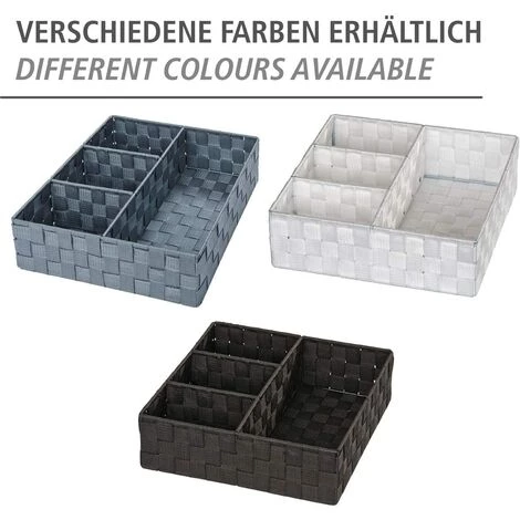 BARES Adria Panier Pour Salle De Bain 4 Séparations Noir Dimensions 32 X 32 X 10 Cm 7 BARES Adria Panier Pour Salle De Bain 4 Séparations Noir Dimensions 32 X 32 X 10 Cm – Image 5