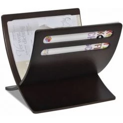 Hommoo Porte-revue En Bois Marron HDV08620 -Petit rangement Soldes Magasin 25010722 5