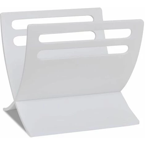 Hommoo Porte-revue En Bois Blanc HDV08621 6 Hommoo Porte-revue En Bois Blanc HDV08621 – Image 4