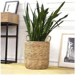 CASAME Panier Haut En Jacinthe D'eau - Casâme - Beige -Petit rangement Soldes Magasin 25145622 2