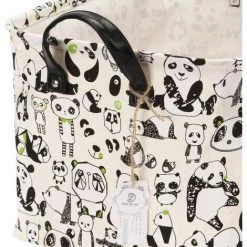 DEVENIRRICHE Panier De Rangement De Jouets Imperméable En Toile Et En Lin De Haute Qualité, Avec Le Design De Le Panda à La Mode Et Avec La Poignée En Cuir PU De Haute Qualité -Petit rangement Soldes Magasin 25152249 5