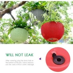 BARES Lot De 2 Paniers Suspendus En Tricot Pour Plantes Suspendues Gris/blanc/rouge/bleu/marron -Petit rangement Soldes Magasin 25275851 5