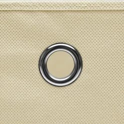 VidaXL Boîtes De Rangement à Couvercles 4 Pcs Crème 32x32x32 Cm Tissu - Crème -Petit rangement Soldes Magasin 25402756 5