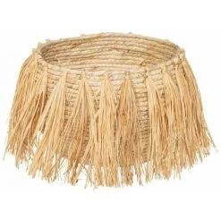 ATMOSPHERA Panier Safari En Frange X 2 - Beige -Petit rangement Soldes Magasin 25573331 4