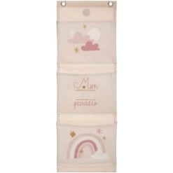 ATMOSPHERA FOR KIDS Rangement 3 Pochettes Rose Atmosphera