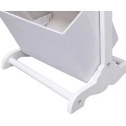 ASUPERMALL Support A Panier 3 Niveaux Blanc 35x35x102 Cm Bois -Petit rangement Soldes Magasin 25967349 4