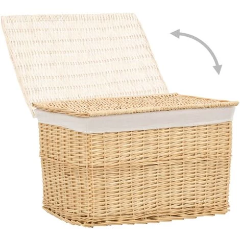 TRUE DEAL Ensemble De Paniers Empilables 6 Pcs Saule Naturel 6 TRUE DEAL Ensemble De Paniers Empilables 6 Pcs Saule Naturel – Image 4