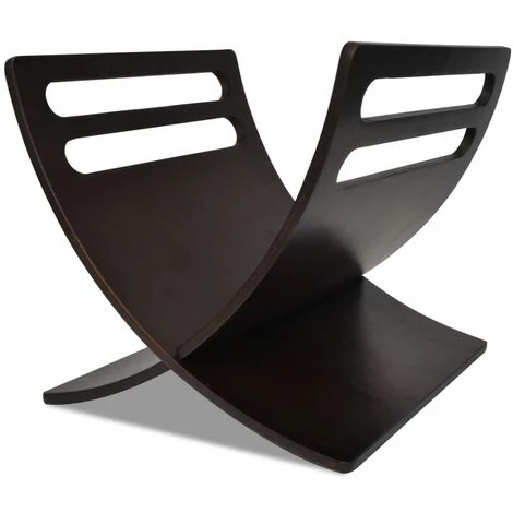 TRUE DEAL Porte-revue En Bois Marron 4 TRUE DEAL Porte-revue En Bois Marron – Image 2