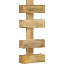 TRUE DEAL Porte-revue Mural 30x11x72 Cm Bois De Manguier Solide