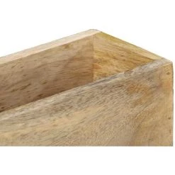 TRUE DEAL Porte-revue Mural 30x11x72 Cm Bois De Manguier Solide -Petit rangement Soldes Magasin 26298451 4