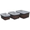 TRUE DEAL Ensemble De Paniers Empilables 3 Pcs Marron Saule -Petit rangement Soldes Magasin 26298933 1