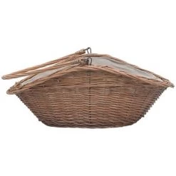 TRUE DEAL Panier à Bois De Chauffage Avec Poignée 60x44x55 Cm Saule -Petit rangement Soldes Magasin 26298938 5