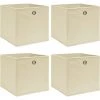 YOUTHUP Boîtes De Rangement 4 Pcs Crème 32x32x32 Cm Tissu - Crème -Petit rangement Soldes Magasin 26529721 1