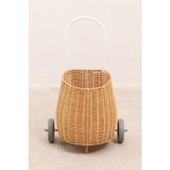 Panier à Roulettes Baskyt Kids SKLUM Osier - Fer - Marron Naturel -Petit rangement Soldes Magasin 26625165 3