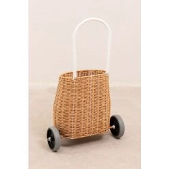 Panier à Roulettes Baskyt Kids SKLUM Osier - Fer - Marron Naturel -Petit rangement Soldes Magasin 26625165 5