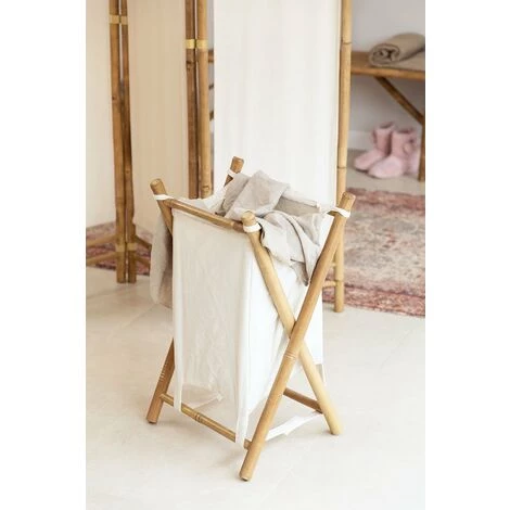 Panier à Linge En Bambou Tubai SKLUM Bambou Bambou - Bambou Bambou 4 Panier à Linge En Bambou Tubai SKLUM Bambou Bambou - Bambou Bambou – Image 2