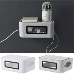 LBTN Boites De Rangement Multifonctionnelles Pour Routeur Wi-Fi Organisateur De Cables à étagère Murale (blanc) -Petit rangement Soldes Magasin 26809621 3