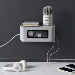 LBTN Boites De Rangement Multifonctionnelles Pour Routeur Wi-Fi Organisateur De Cables à étagère Murale (blanc) -Petit rangement Soldes Magasin 26809621 4