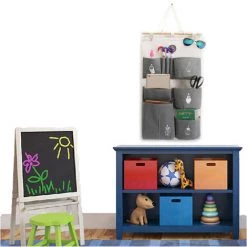 LBTN Tissu De Coton + PE Revêtement Imperméable à L'eau, Sac De Rangement Pour La Maison, Panier De Rangement (gris, 04 Gris) -Petit rangement Soldes Magasin 26810710 2